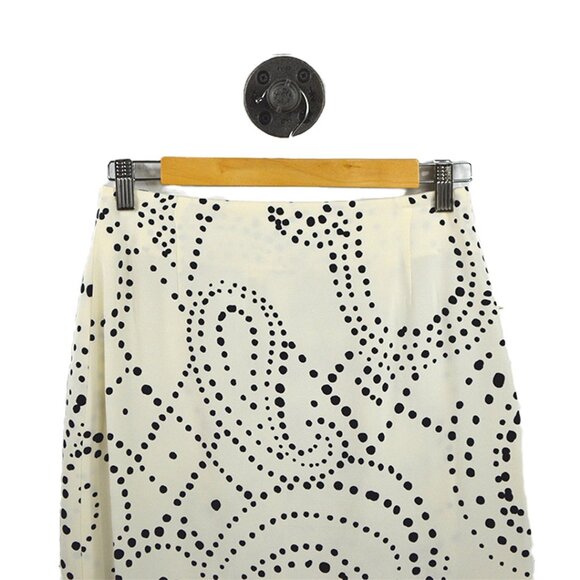 Ecaille Paris Poka Dot Silk Print Skirt #174-26 - Picture 2 of 3